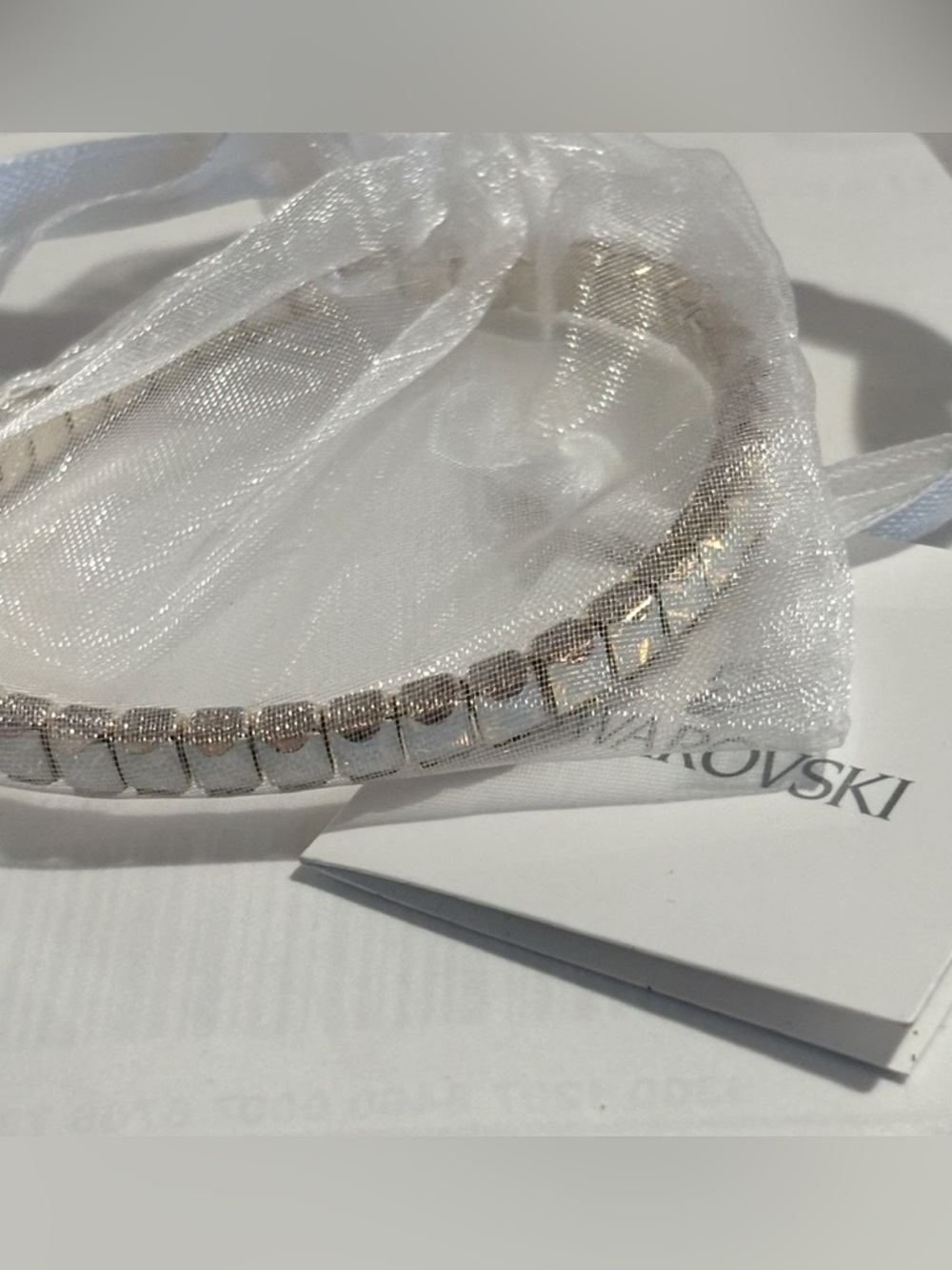Swarovski crystal stretch bracelet silver setting one size fits all New w/ tag - Picture 5 of 5